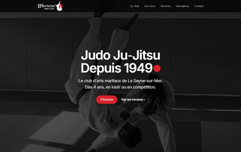 Page d'accueil du site du Judo Club Seynois